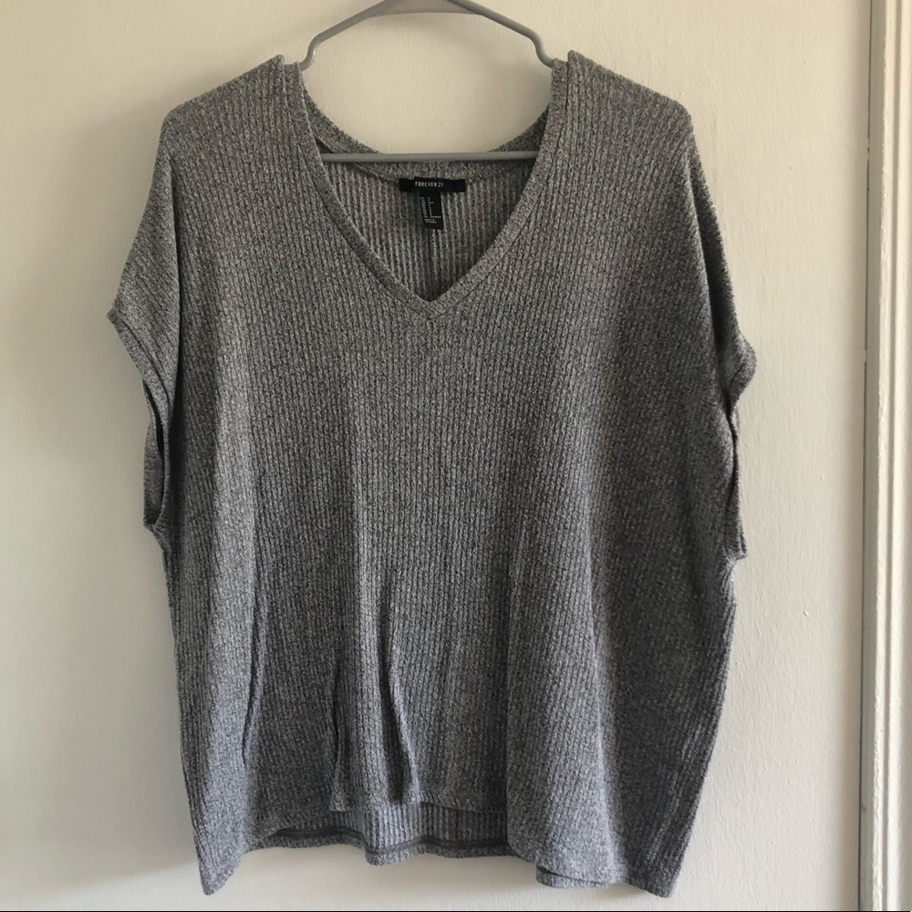Forever 21 Gray Oversized Shirt